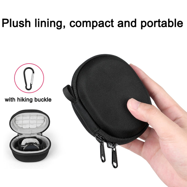 EVA Smartwatch Storage Case Universal Fleece Watch Storage Bag With Carabiner, Black, Blue, Orange